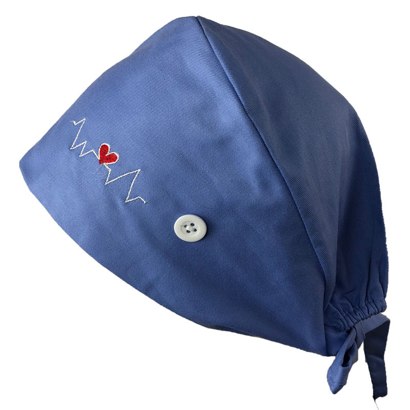 Șapcă medicală plată pentru medici și asistenți — bumbac, imprimare, logo personalizabil, vârf plat, margine dreaptă