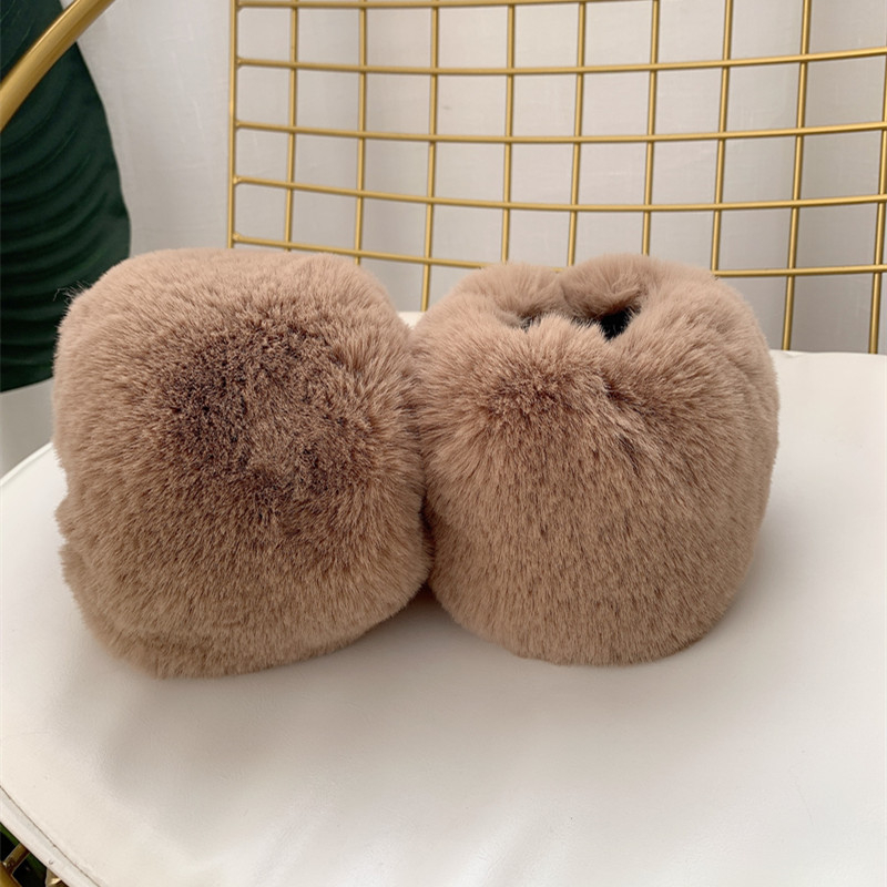 Пухен маншет за китка с изкуствена козина лисица и заек, полиестер, декоративен моден аксесоар за есен