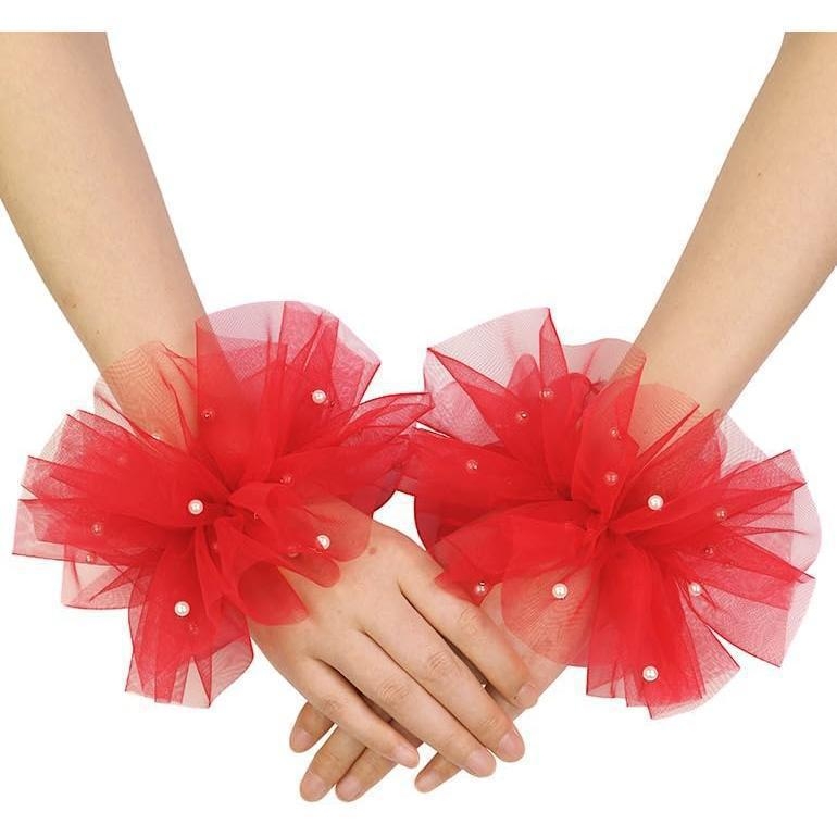 Kāzu cimdi bez pirkstiem, īsi, mežģīnēti, saglabā siltumu pavasarī.