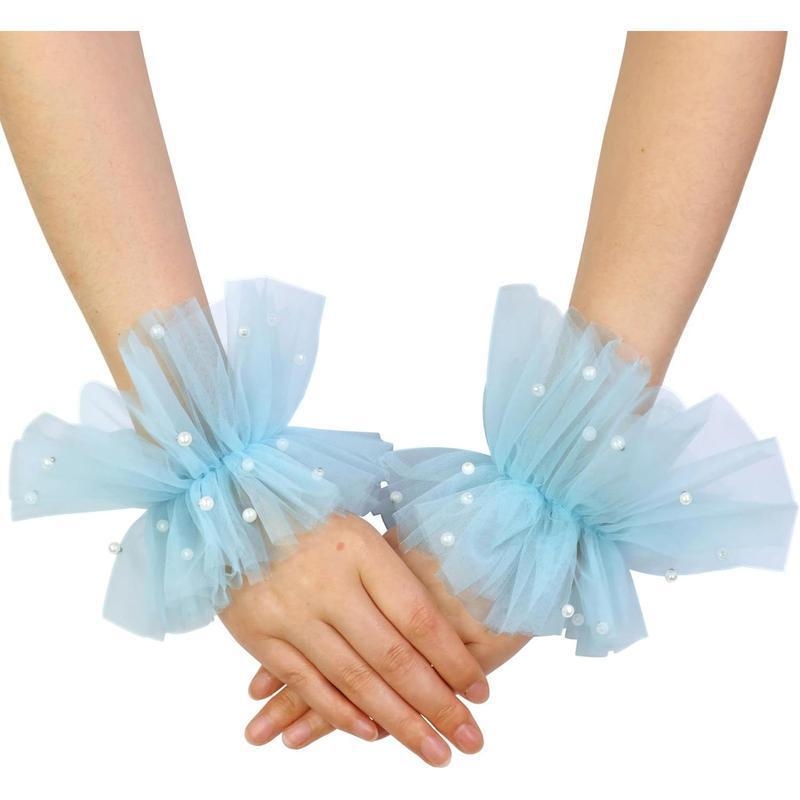 Kāzu cimdi bez pirkstiem, īsi, mežģīnēti, saglabā siltumu pavasarī.