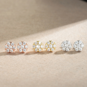 Női ékszerszett: virág motívum, keresztlánc, rézötvözet, elektroplattálás; tartalmaz nyakláncot, fülbevalót és karkötőt