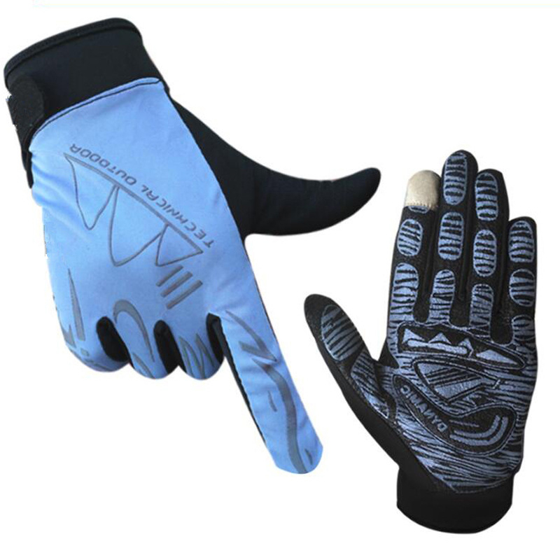 Rukavice za biciklizam, prozračne tkanine Nylon Ice Silk Lycra, unisex za odrasle, jednobojni uzorak, protivklizne i zaštita od sunca