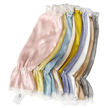 Слънцезащитни ръкавели за жени, дишащи от полиестер и шифон, дантелена украса с пеперуда, за каране на велосипед на открито