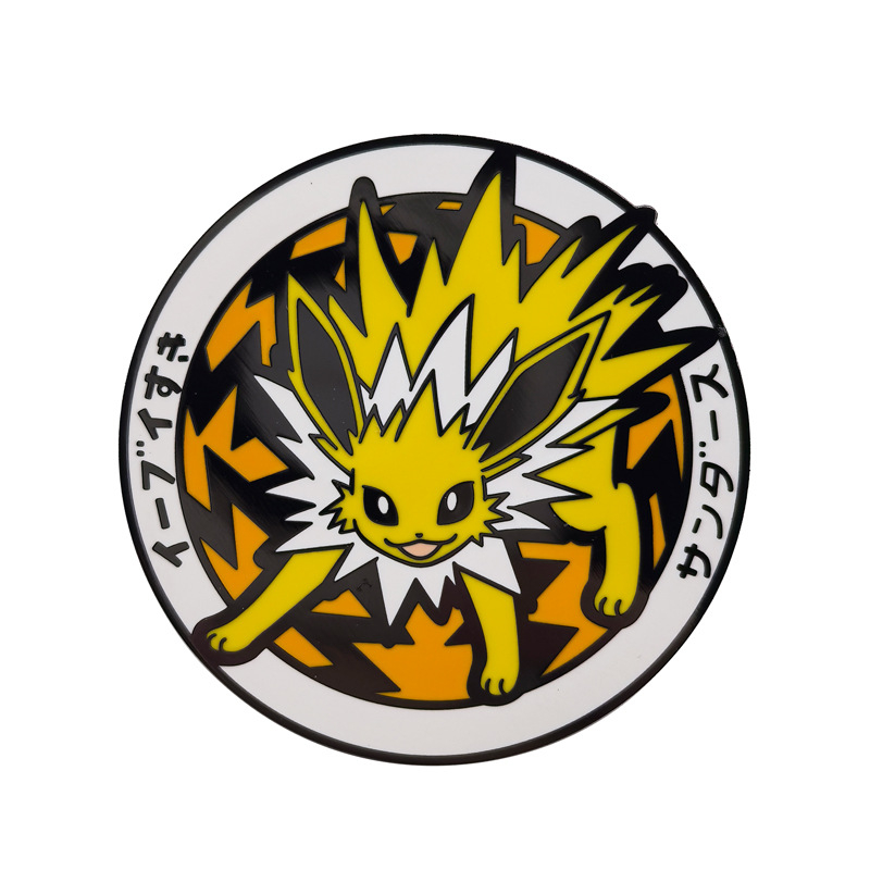 Zinkötvözetből készült karikatúra brooch, festett felülettel, dekoráció uniszex