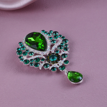 Női bross, geometriai stílus, cinkötvözet, elektropolírozott, többfunkciós