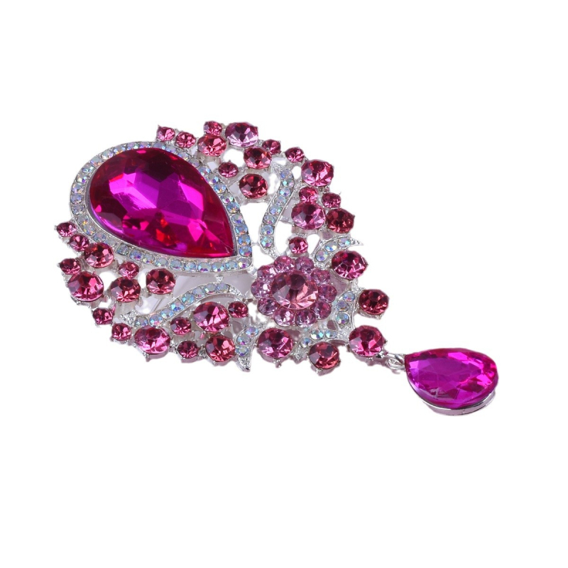 Női bross, geometriai stílus, cinkötvözet, elektropolírozott, többfunkciós