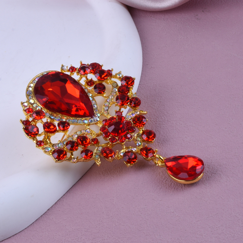 Női bross, geometriai stílus, cinkötvözet, elektropolírozott, többfunkciós