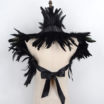 Uniszex tollas sál - Vintage stílus, Monokróm minta, Egyszerű szövés, Hosszított alak