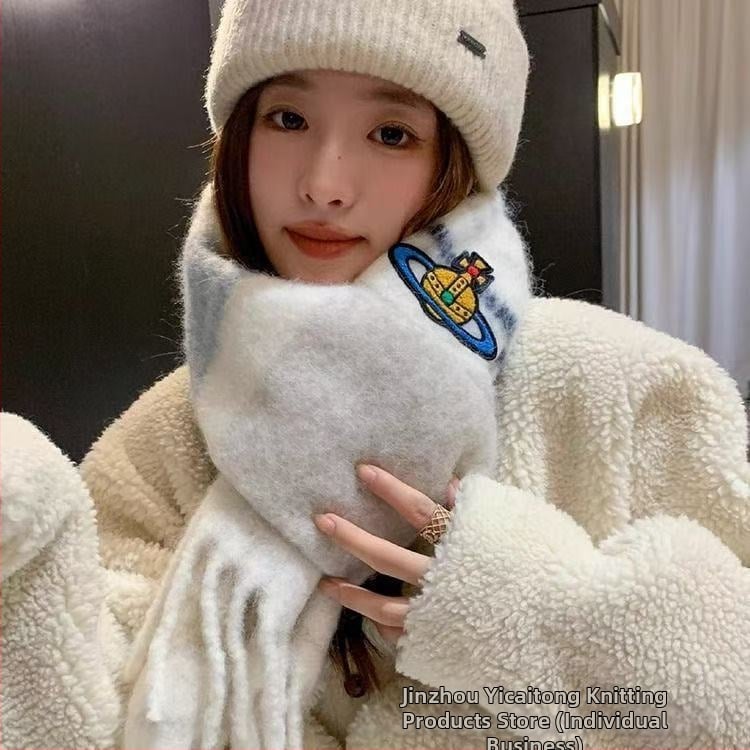 Kašmira šalle ar rakstu kvadrātiņos, silts kakla šalle ar pūkām, izcelsme Guangzhou, 2025. gada pavasara izlaidums