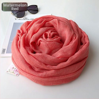 Šalle no kokvilnas un lina, Korejas stila, vienkrāsaina, pavasara sezona, izlaista 2021. gada vasarā