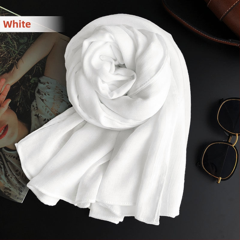 Šalle no kokvilnas un lina, Korejas stila, vienkrāsaina, pavasara sezona, izlaista 2021. gada vasarā