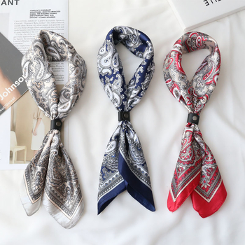 Galvos šalikas, unisex, kvadratinis poliesterio šalikas su šilko imitacija, 2022 m. pavasario leidimas