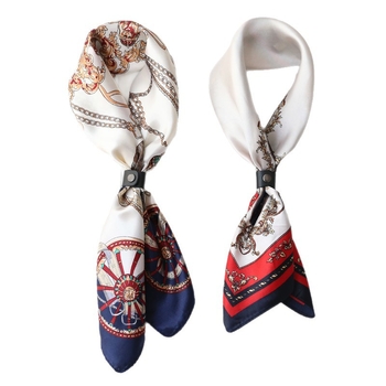 Galvos šalikas, unisex, kvadratinis poliesterio šalikas su šilko imitacija, 2022 m. pavasario leidimas