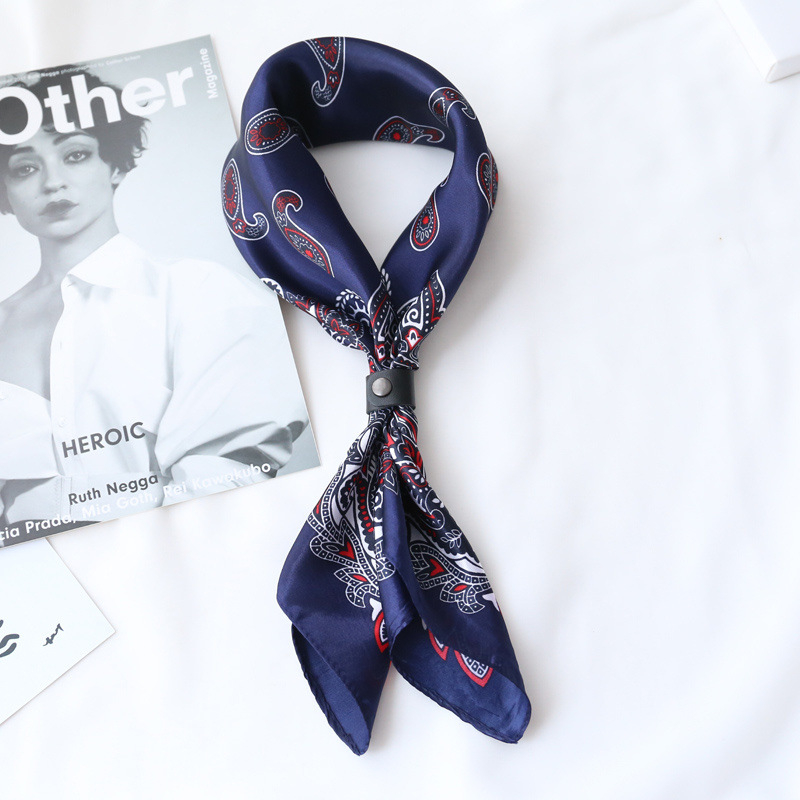 Galvos šalikas, unisex, kvadratinis poliesterio šalikas su šilko imitacija, 2022 m. pavasario leidimas