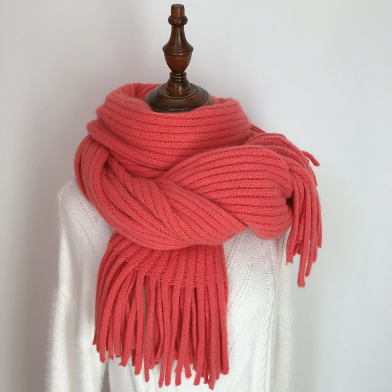 Ženski pleteni šal u korejskom stilu, topao zimi, akrilna tkanina, warp knitting, brend Du Pre