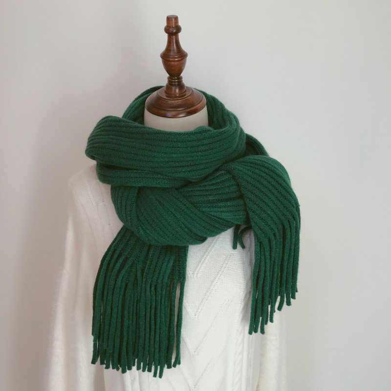 Ženski pleteni šal u korejskom stilu, topao zimi, akrilna tkanina, warp knitting, brend Du Pre
