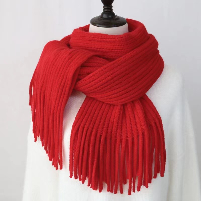 Ženski pleteni šal u korejskom stilu, topao zimi, akrilna tkanina, warp knitting, brend Du Pre