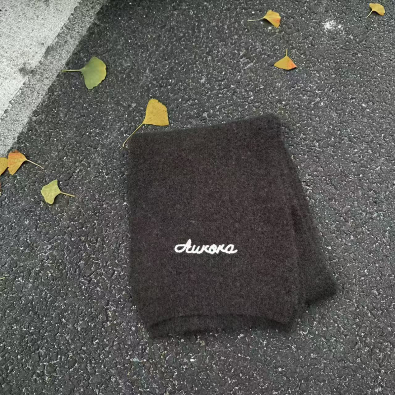Korejski stil pleteni šal za vrat, vunena smjesa, ravno tkanje, zimska toplina