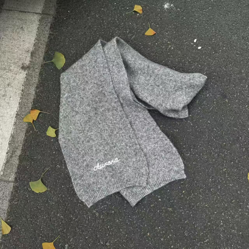 Korejski stil pleteni šal za vrat, vunena smjesa, ravno tkanje, zimska toplina