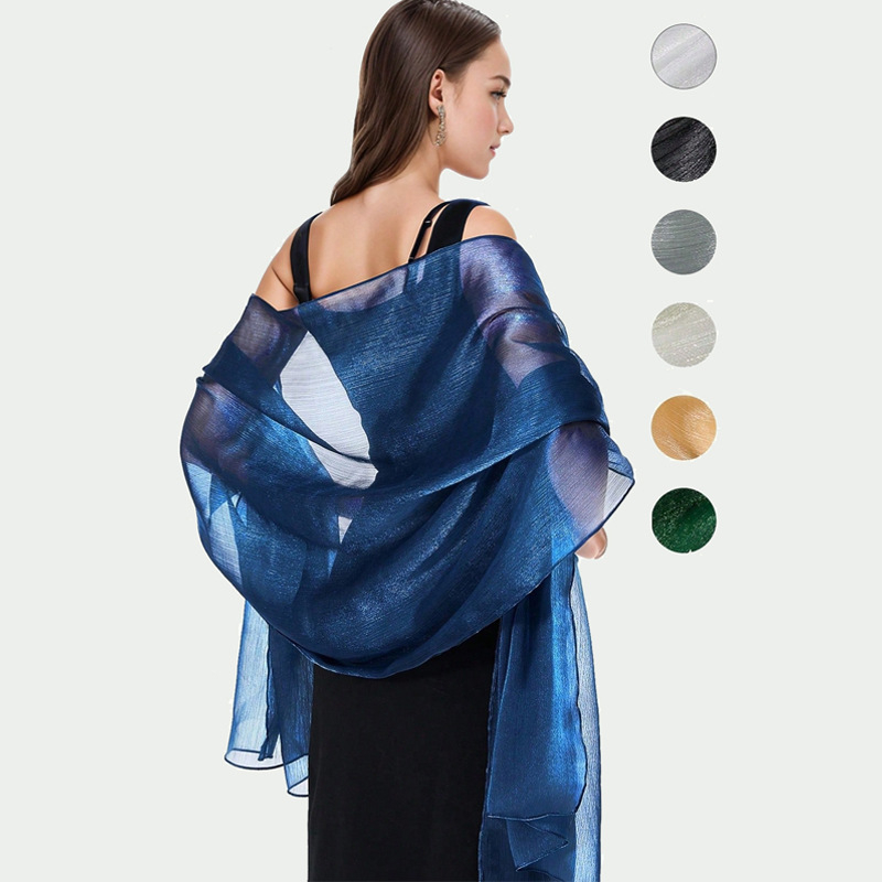 Šal od poliestera s twill tkanjem, voile materijal, ljetni dizajn, svestran šal za vjenčanje, nevjesta i kuma