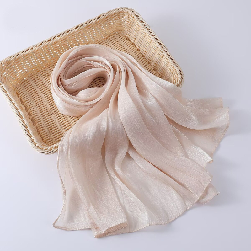 Šal od poliestera s twill tkanjem, voile materijal, ljetni dizajn, svestran šal za vjenčanje, nevjesta i kuma