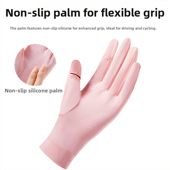 Letné rukavice proti slnečnému žiareniu na vonkajšiu cyklistiku a jazdu, UPF50+ UV ochrana, chladiaci Ice-Feel efekt, flip-up dizajn