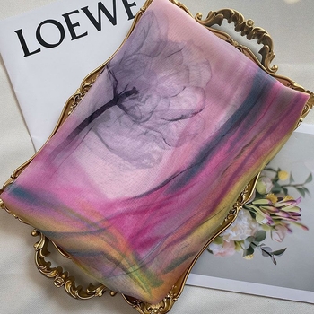 Γυναικείος φουλάρι από georgette για καλοκαίρι – ελαφρύ και κομψό, με εκτύπωση, προστασία από τον ήλιο, πολυχρηστικό στυλ