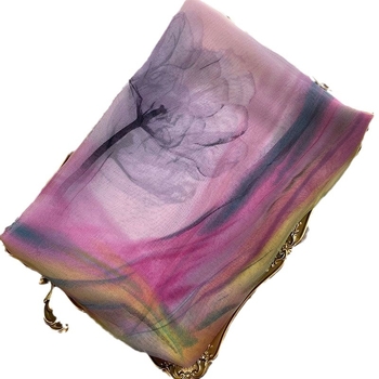 Γυναικείος φουλάρι από georgette για καλοκαίρι – ελαφρύ και κομψό, με εκτύπωση, προστασία από τον ήλιο, πολυχρηστικό στυλ