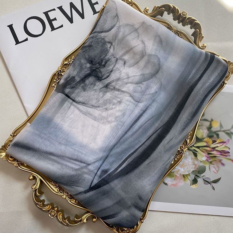 Γυναικείος φουλάρι από georgette για καλοκαίρι – ελαφρύ και κομψό, με εκτύπωση, προστασία από τον ήλιο, πολυχρηστικό στυλ