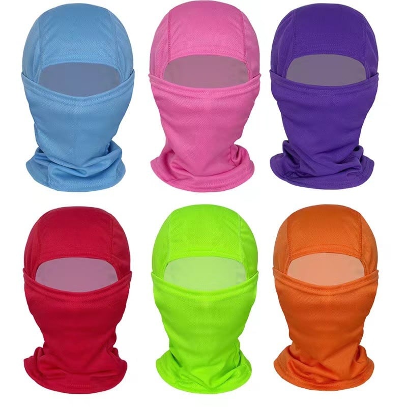 Balaklava za vožnju s kapuljom - zaštita od sunca, cvjetni uzorak, poliester, unisex