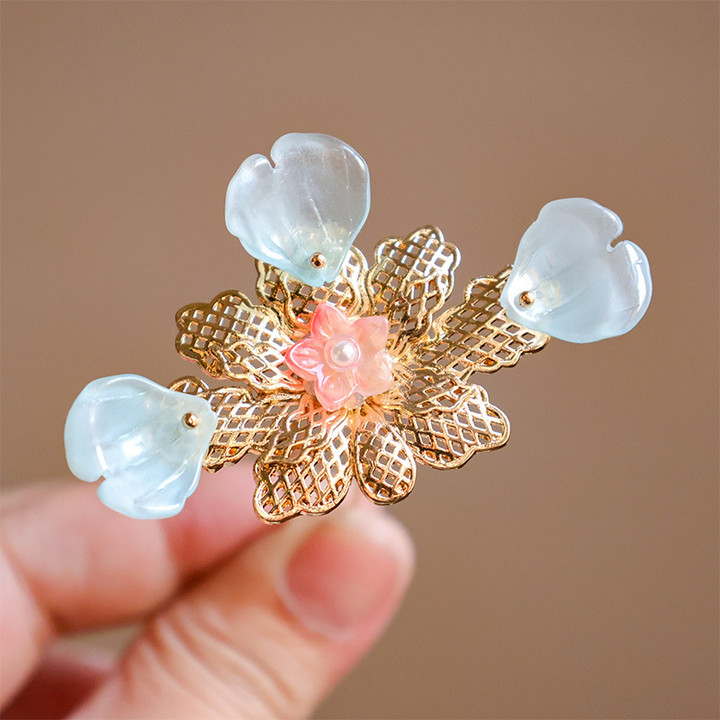 Lydinio plaukų karūna, senovinis stilius, gėlių forma, rankų darbo, unisex galvos aksesuaras