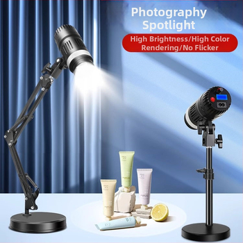 Datora juvelierizstrādājumu un tiešraides studijas prožektors fotografēšanai – apgaismojums fotogrāfijām, 80W, 220V, modelis YG-666, Yu guang