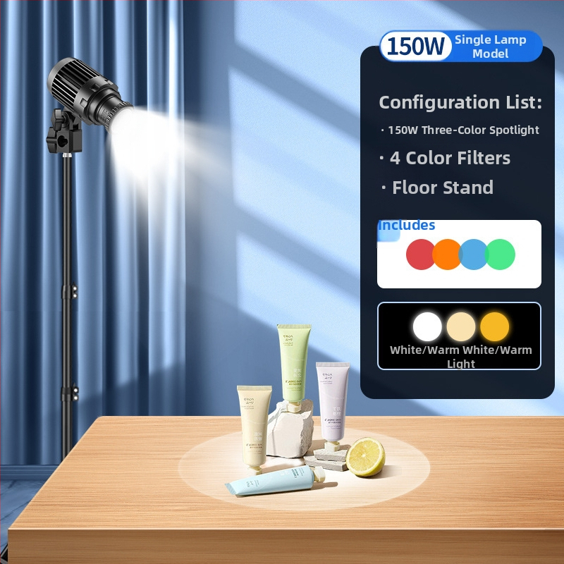 Datora juvelierizstrādājumu un tiešraides studijas prožektors fotografēšanai – apgaismojums fotogrāfijām, 80W, 220V, modelis YG-666, Yu guang