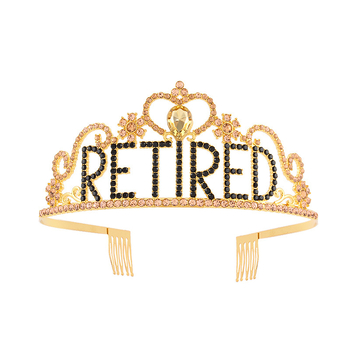 Krona od legure s kristalima – K9 čistoća, dijamantni završni sloj, unisex modni dodatak za proslavu umirovljenja