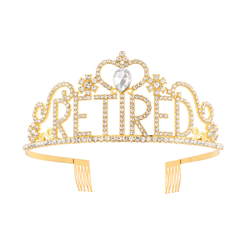 Krona od legure s kristalima – K9 čistoća, dijamantni završni sloj, unisex modni dodatak za proslavu umirovljenja