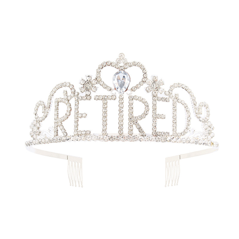 Krona od legure s kristalima – K9 čistoća, dijamantni završni sloj, unisex modni dodatak za proslavu umirovljenja