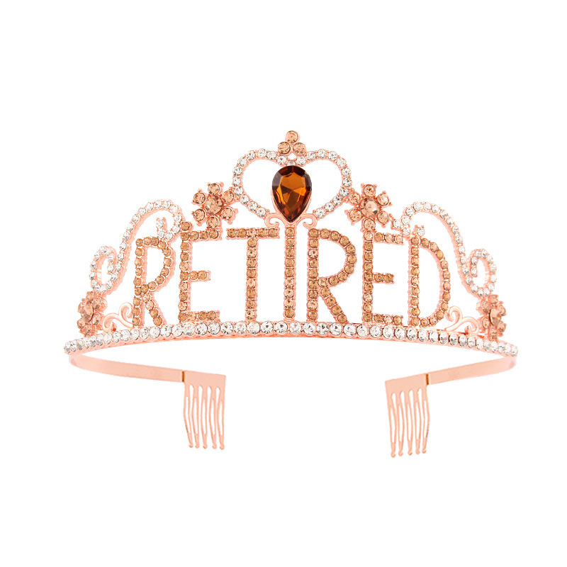 Krona od legure s kristalima – K9 čistoća, dijamantni završni sloj, unisex modni dodatak za proslavu umirovljenja