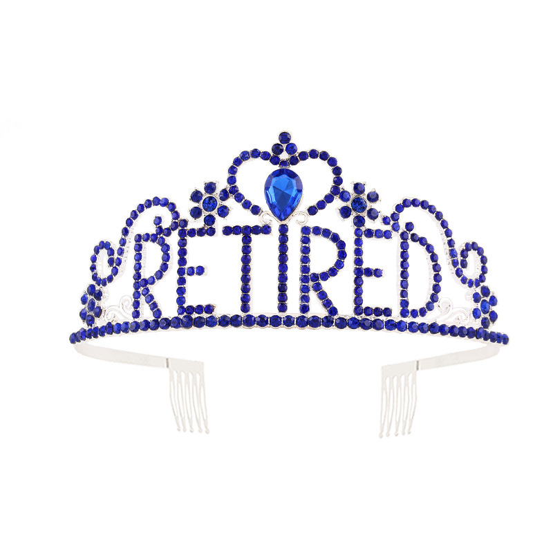 Krona od legure s kristalima – K9 čistoća, dijamantni završni sloj, unisex modni dodatak za proslavu umirovljenja