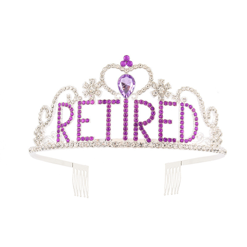 Krona od legure s kristalima – K9 čistoća, dijamantni završni sloj, unisex modni dodatak za proslavu umirovljenja