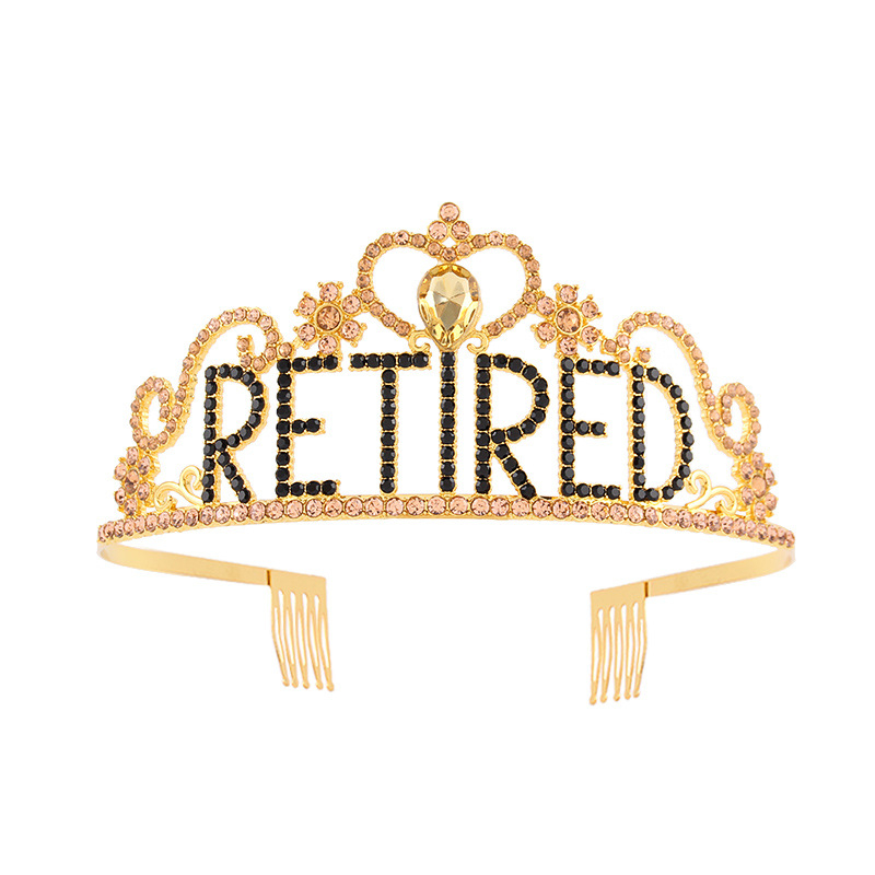 Krona od legure s kristalima – K9 čistoća, dijamantni završni sloj, unisex modni dodatak za proslavu umirovljenja