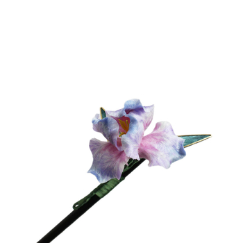 Drevno-stilska svilenkasta gradijentna kopča za kosu s velurom cvjetom, ručna izrada Hanfu dodatak, ljeto 2024