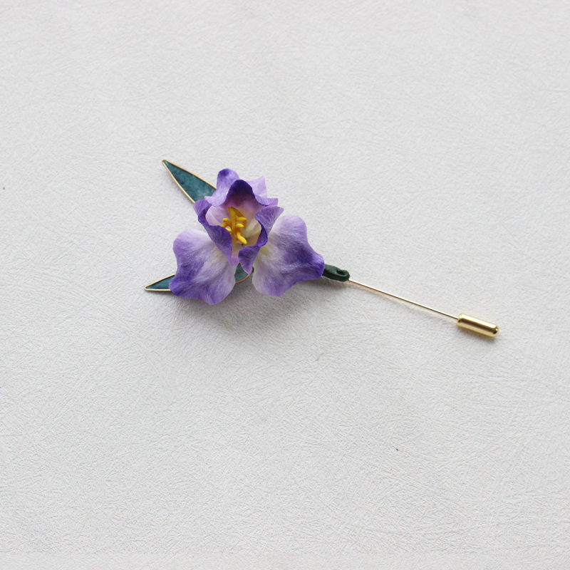 Drevno-stilska svilenkasta gradijentna kopča za kosu s velurom cvjetom, ručna izrada Hanfu dodatak, ljeto 2024