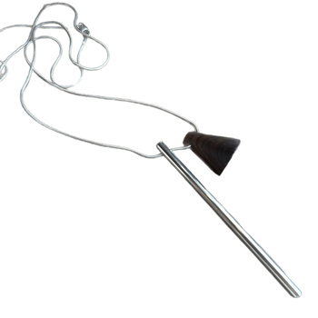 Pikk kaelakee titaani terasest, geomeetriline ripats, Korea-stiilis naistele, kevad 2025