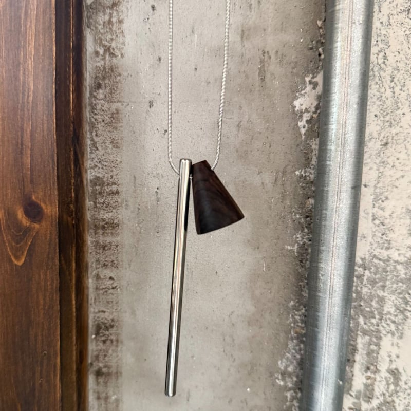 Pikk kaelakee titaani terasest, geomeetriline ripats, Korea-stiilis naistele, kevad 2025