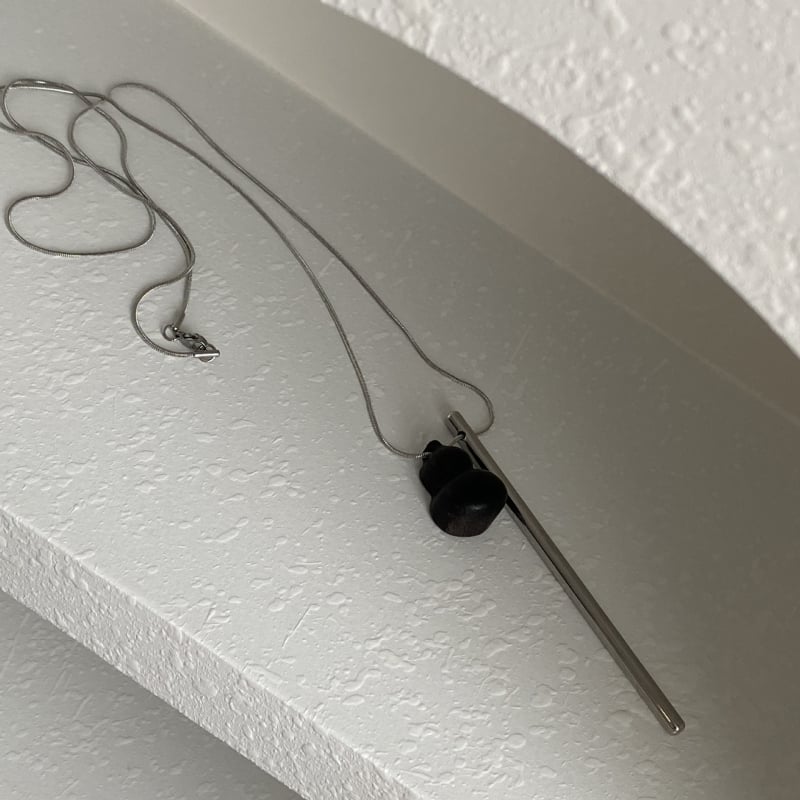 Pikk kaelakee titaani terasest, geomeetriline ripats, Korea-stiilis naistele, kevad 2025