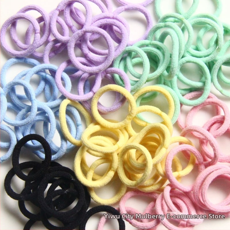 Vaikų plaukų gumelės - megzti kordeliai, aukšta elastingumas, nesukelia plaukų žalos, kilmė Yiwu