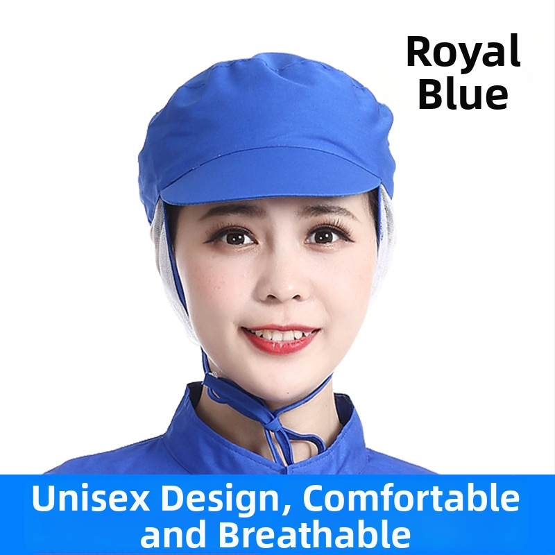 Võrk töömüts, puuvillane, lihtne kudumine, kupolitaoline ülaosa, lühike äär