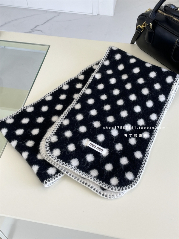 Šalis iš pūko kolledžo stiliaus su rombo forma ir taškių modeliu, imitacija kašmyro, mezginė kraštinė, žieminis šiltas moterims