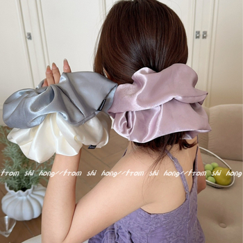 Satenasta gumica za kosu, ručno izrađena, korejski stil, visoka elastičnost, ljeto 2025