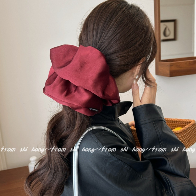 Satenasta gumica za kosu, ručno izrađena, korejski stil, visoka elastičnost, ljeto 2025